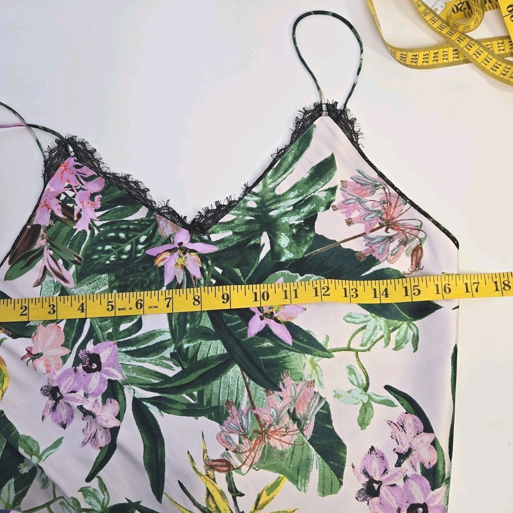 Victoria's Secret‎ Satin Lace Back Floral Cami Camisole Top Size S Lingerie - Picture 8 of 9